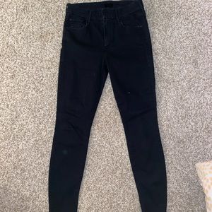 Mother Black Full Length Skinny Jeans